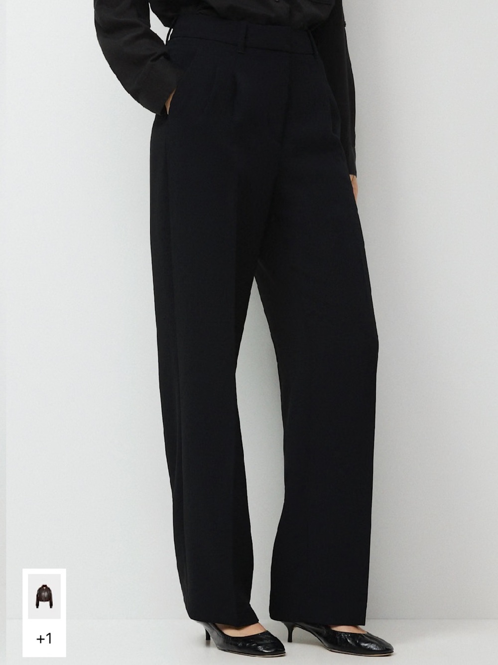 Aritzia Wilfred the effortless pant Crepette tailored black size 10